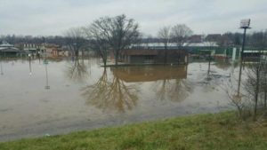Because of winter flooding, the Eureka, MO Post Office became an island, forcing a total closure for three days.