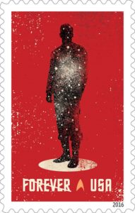 Star Trek stamps: Crewman in transporter
