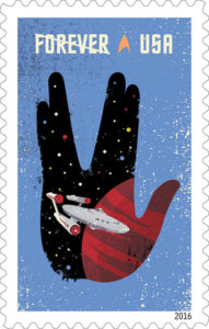Star Trek stamps: Vulcan salute