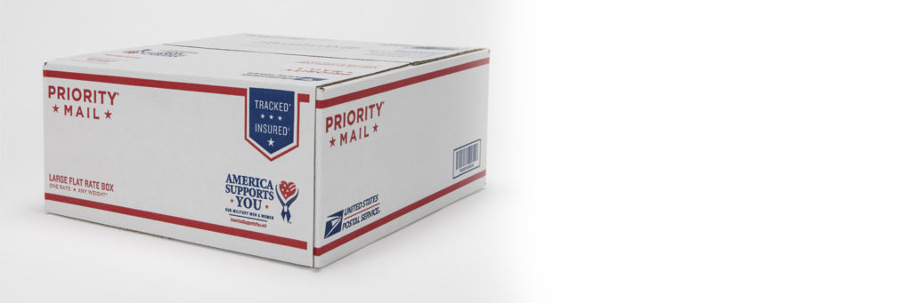 military priority mail flat rate box