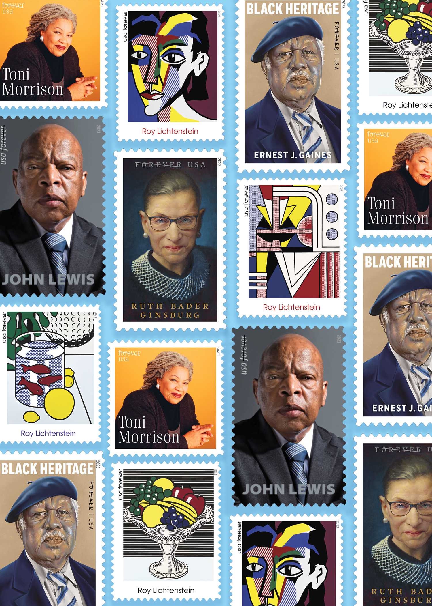 USPS Stamps photo collage