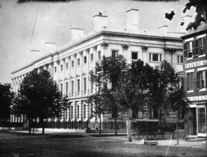 The all-marble General Post Office Building at 701 E St., NW, Washington, DC, was the first headquarters built specifically for the U.S. Post Office Department. It served as its base from 1841 to 1899.